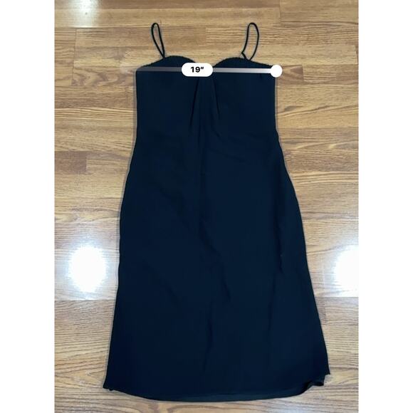 Brandon Maxwell cocktail party Black Silk Halter Bustier Sheath Dress 6 / small - Picture 8 of 15